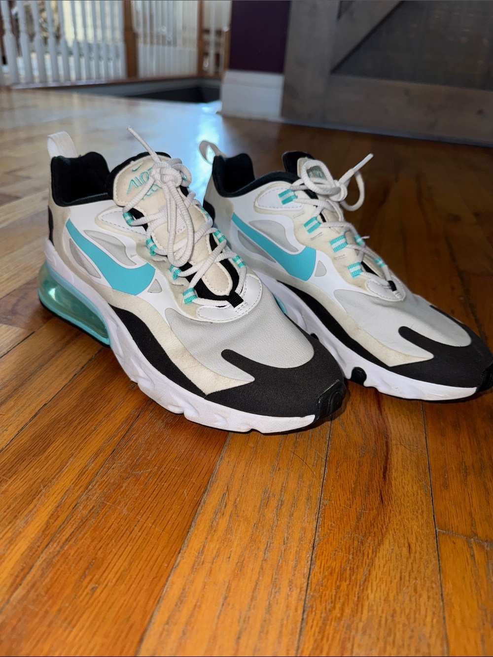 Nike Women's White Black Teal Air Max Sneakers
